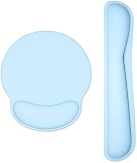 Dapesuom Keyboard Wrist Rest and Mouse Pad with Wrist Support, Memory Foam Wrist Rests for Keyboard and Mouse Set, Ergonomic Wrist Pad with Non Slip Base for Easy Typing & Pain Relief,Ivory White