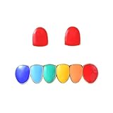 Taille unique (99 %) – Grâce à leurs barres de silicone ajustables, ces grillz pour le haut et le bas s'adaptent à 99 % des personnes, même avec des dents ébréchées ou mal alignées.