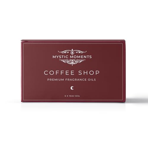 Mystic Moments | Coffee Shop Fragrant Oil Gift Starter Pack 5x10ml | Coffee, Cappuccino, Latte, Vanilla Latte & Mocha