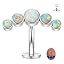 Silver,5 round opal