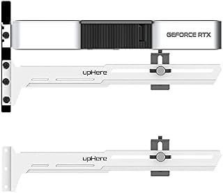 upHere White GPU Brace Support Video Card Graphics Card Sag Holder/Holster Bracket,Single or Dual Slot Cards,G276WT