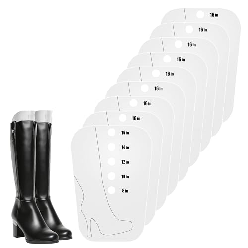 Apoway 4 Pieces (2 Pairs) Boot Shaper Form Inserts Tall Boot Support Reusable Shoe Tree Shape Holder for Women and Men Clear
