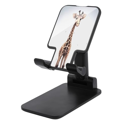 Supporto per telefono cellulare per scrivania carino giraffa stampa supporto per pieghevole portatile regolabile in altezza e angolo per
