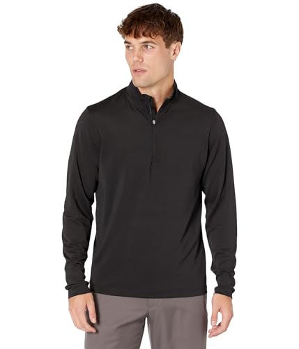 Cutter & Buck Men's Long Sleeve Virtue Eco Pique Recycled Quarter Zip Overknit, Black, XXXLarge