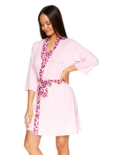 bebe Womens Pajamas 3-Piece Set, Tank Top, Pajama Shorts, and Short Robe Sleepwear Travel Set, Pajama Set Gifts for Women