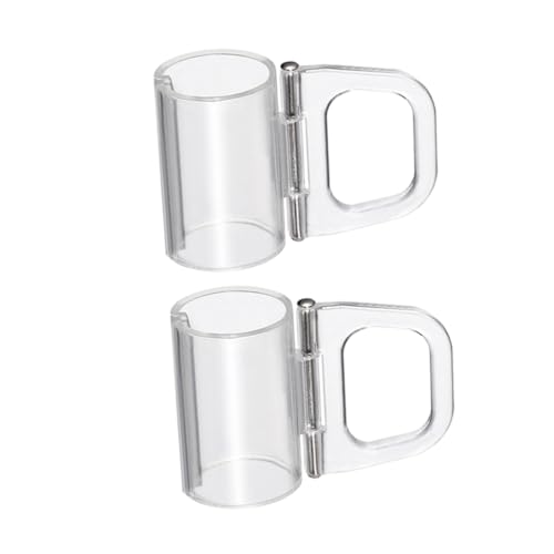 PartyKindom 2 clips de plástico para estor, transparentes, sin herramientas, sujeción segura para ventanas y persianas