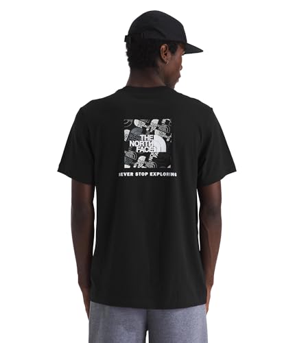 The North Face Men's Evolution Box Toss Fill Short Sleeve Tee | Branded T-Shirt with Set in Sleeves TNF Black