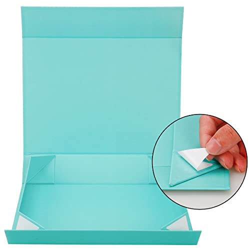 Gift Box With Lids, 11.5 X 8.5 X 2.3 In Magnetic Closure Collapsible Gift Boxes For Wraps Gifts Of T-Shirts, Gloves, Scarves, Candy, Baby Clothes, Jewelry, Books, Comes With A Ribbon (Heavenly Blue) #TOP1