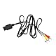 N64 AV Kabel, 1.8m Audio Video AV Kabel Audio TV Video Kabel A/V Composite RCA Kabelstecker Adapter für N64 Spiel TV HDTV DVD Fernseher Monitor