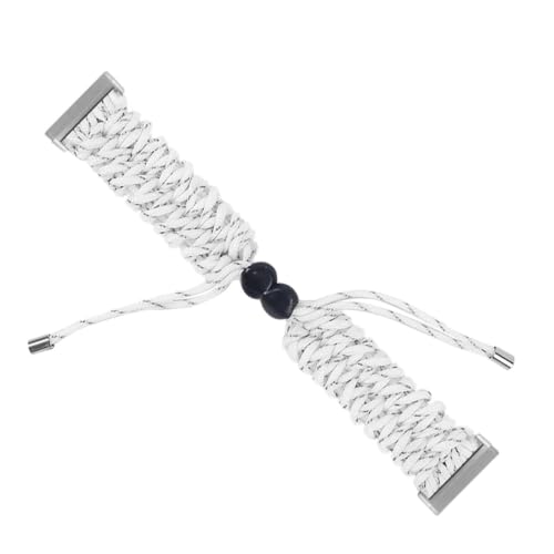 Correa Versa 3 ajustable unisex banda de paracord resistente para reloj Sense blanco gris