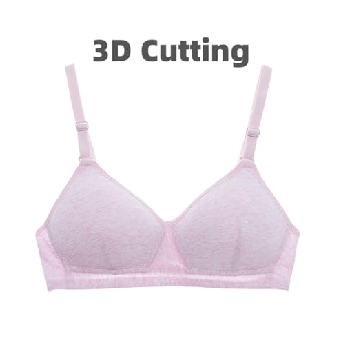 Big Girls' Adjustable Wireless Bra Cotton Bras Light Padded Teens Sports Bra Training Bras for Girls2