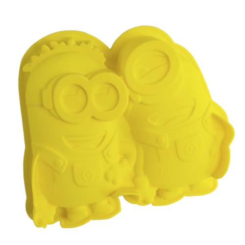 Molde de silicona Minions | Pasteles | Pasteles | Hornear | Postre | Cumpleaños | Dave | Stuart | Amistad | Amarillo | Resistente al calor | Apto para alimentos | Máxima antiadherencia