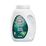 Yass Clean 6-In-1 Laundry Capsules, Non Bio Washing Capsules, Laundry Detergent Pods, Gentle Next to Sensitive Skin, Outstanding Stain Removal, Quick & Cold Washes, Fresh Forest Scent, 70 Count