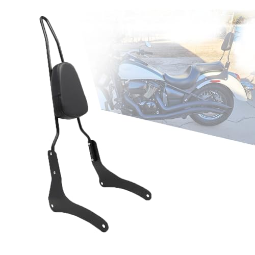 New Black Motorcycle Rear Seat Backrest Sissy Bar Back Rest Compatible For Kawasaki Vulcan 900 VN900 1996-2018