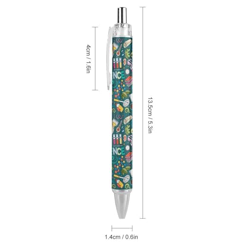 Bolígrafos retráctiles de 0,5 mm con dibujos científicos 2