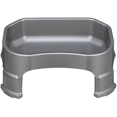 Neater Pet Brands Big Bowl with Leg Extensions - Huge Jumbo Trough Style Extra Capacity Water Dish for Dogs, 4.7 Liters, Gunmetal Grey Cover