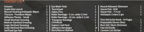Thadhani MEDIC 1500 Series First Aid Box Kit - ANSI Type III Compliant for 15 People, High Visibility, Portable & Mountable, Water Resistant with Wall Bracket | Ideal for Home, Office & Industrial Use | Seller- Kewalson