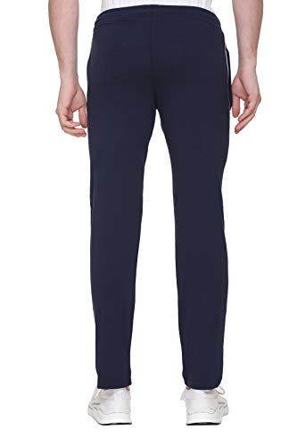 Image of GODFREY Gym Cotton Track Pants for Man with Zip Pocket - Regular fit Sports Lower for Man