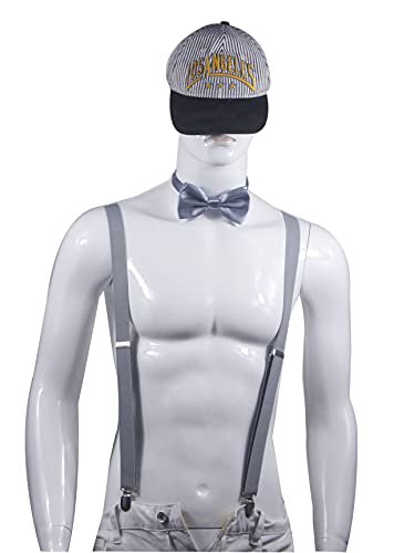 Image of Men's Suspenders Bowtie Set Elastic Y Shape Style Women's Suspenders Bowtie For Wedding&Formal Events