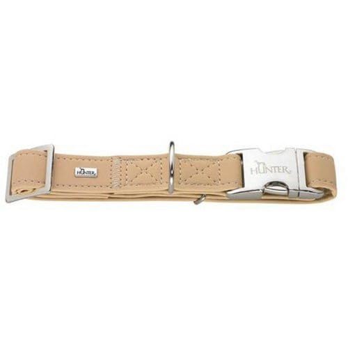 HUNTER SOFTIE ALU-STRONG Hundehalsung, Hundehalsband, Kunstleder, Aluminium Klickverschluss, M, himbeer