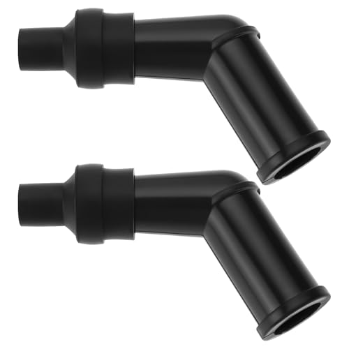 eMagTech 2 Stück Motorrad-Zündkerzenstecker M4-Gewinde Zündkerzenkerne Widerstandskappe DMFX-6665 Kompatibel mit Aprilia Scarabeo Schwarz
