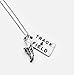 Pewter Track and Field Dog Tag Style Necklace - Pewter Running Shoe Charm and Pewter Track and Field Pendant on 18 inch Stainless Steel Cable Chain - All Pewter