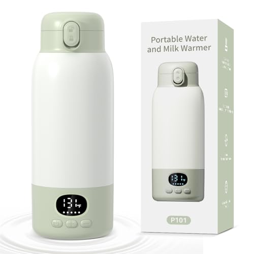 SORUTO Portable Bottle Warmer for Travel - Fast Heating Milk Warmer for Breastmilk or Water, 17oz Large Capacity, Precise Temperature Control, Water Warmer for Car, Travel, Outdoor