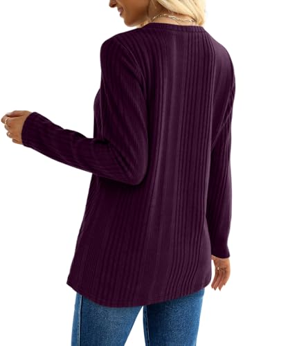 Image of XIEERDUO Long Sleeve Tops for Women Tunics Buttons Front Slit
