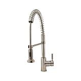 MR Direct 766-BN Brushed Nickel Single-Handle Pull-Down Sprayer Kitchen Faucet