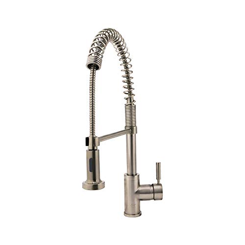 Mr Direct 766-Bn Brushed Nickel Single-Handle Pull-Down Sprayer Kitchen Faucet #TOP25