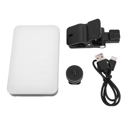 Luz de videoconferencia AMONIDA con clip regulable y batería de 2000 mAh 6