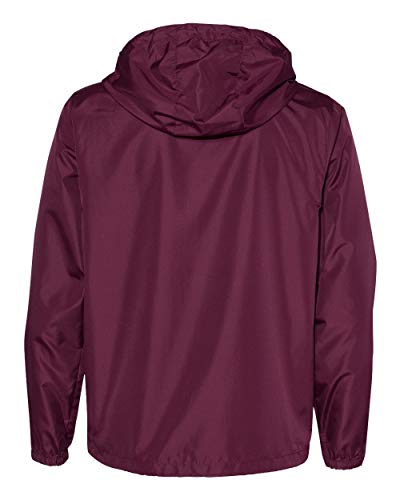 Independent Trading Co. Lightweight Windbreaker Zip Jacket M Maroon3