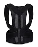HUVZOR 1 correcteur de posture pour le dos et les épaules, sangle de redressement réglable pour hommes et femmes, soutien des épaules et du dos pour soulager les maux, taille L