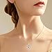 RAPRGOLD 14K Solid Yellow Gold Moissanite Pendant with Sterling Silver Chain, 2.0CT 8mm Round Cut Solitaire Moissanite Necklace Fine Jewelry Anniversary Birthday Christmas Gifts for Women Her Wife