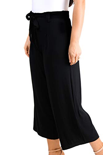 Calça pantacourt preta viscolycra Tamanho:GG;Cor:Preto