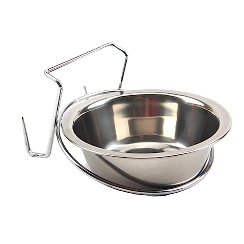 Angoily 2stücke Hängende Edelstahl-napf Für Haustiere Wassernapf Futternapf Für Hunde Und Katzen s Praktisches Futter Und Wasserbehälter Für Reisen Und Zuhause