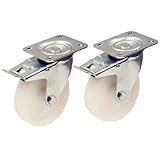 100mm 4' Ruedecillas Nailon - Resistente, Rueditas Giratorias Freno Set 150kg - Set de 2