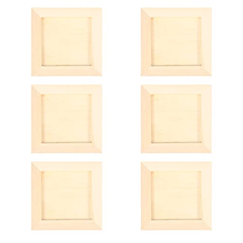 Alipis Marco De Fotos 12X12 Cm Marcos De Madera De Arcilla Para Bricolaje Marcos Infantiles Personalizados Para Decoración Del Hogar Y Proyectos Creativos 6 Piezas