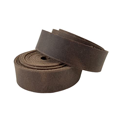 Leather Handcraft Supply Depot - Cord Strap From Full Grain Leather (72 X 0.75 In.) Suitable For Diy Arts & Craft Projects, Clothing, Jewelry, Pet Collars, Keychains - Bourbon Brown #TOP2