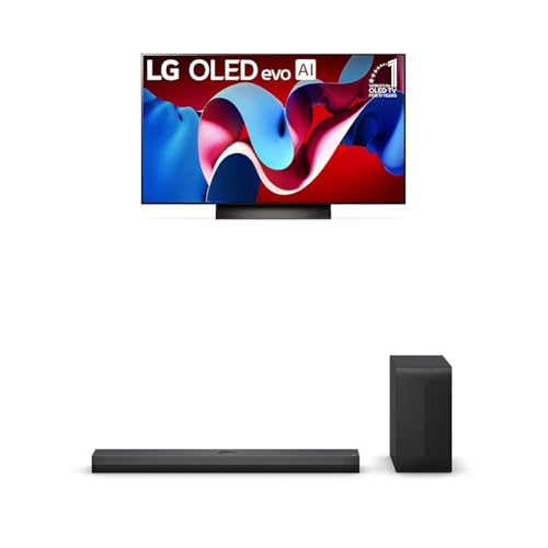 Image of LG 48-Inch Class OLED evo C4 Series Smart TV 4K Processor Flat Screen with Magic Remote AI-Powered with Alexa Built-in (OLED48C4PUA, 2024), 3.1.1 ch. Sound Bar with Dolby Atmos