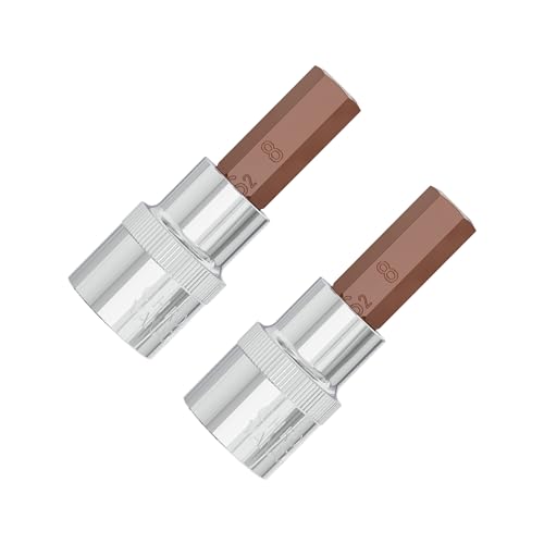FOCMKEAS 2PCS 3/8" Drive H8(8mm) Hex Bit Socket, 1.9" Length