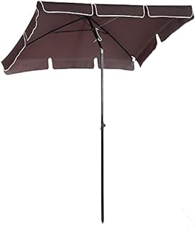 Outsunny Aluminium Sun Parasol Garden Umbrellas Patio Rectangular Tilting Parasol, 2M x 1.25M