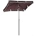 Produktbild Outsunny Sonnenschirm Gartenschirm Strandschirm Balkonschirm Schirm Sonnenschutz knickbar (Kaffeebraun+Schwarz)
