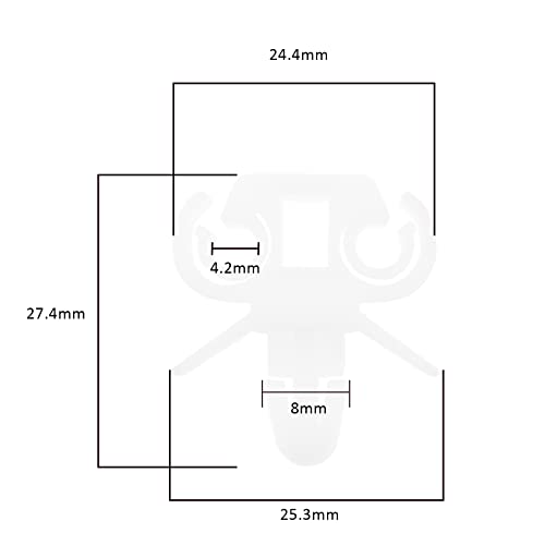 The Lord of the Tools 10 Stück Bremsleitungsrohr Halteclips Bremsrohr Klemme 4,2mm ID Autoersatzteile 281611767 Kompatibel mit V-W Bus T2 T3 T4