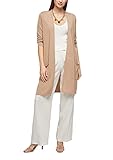 Gestrickte Optik s.Oliver BLACK LABEL Damen Strickjacke mit Seide light brown 40