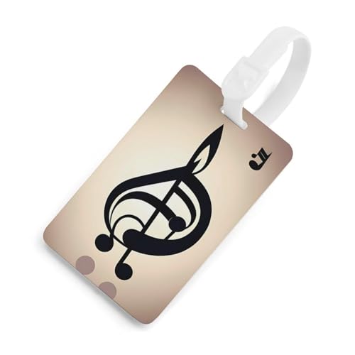 Étiquette de bagage notes de musique pour retrouver votre sac de voyage en gare ou aéroport