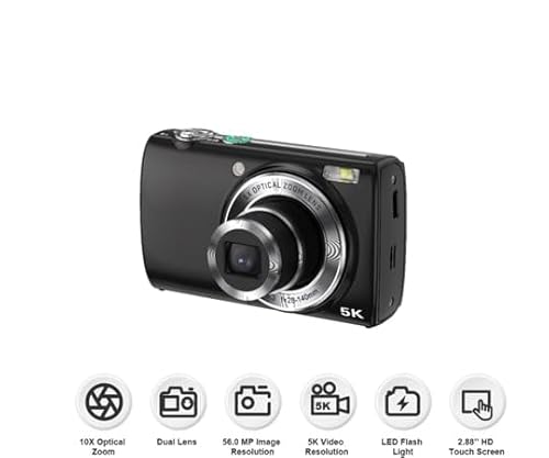 エーインサイト 5K 前後ダブルカメラ付き光学ズームデジタルカメラ AI-DS01 の商品画像 1