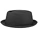 Stetson Athens Cotton Porkpie Hut Damen/Herren - Stoffhut aus Baumwolle - Pork Pie Made in Italy - Sommer/Winter - Herrenhut mit Innenfutter - schwarz 59 cm