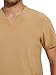 COZYFIT Scrubs for Men - 4 Pockets V-Neck Scrub Top and 7 Pockets Jogger Pants Mens Scrubs Set, Khaki, M, Tall