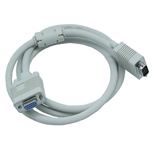 Lysee VGA Cables - VGA Cable 3+4 1.5m 3m 5m 10m 20m Braided Shielding VGA To VGA Cable For HDTV PC Laptop TV Box Projector Monitor cable vga - (Color: Grey, Length: 10m)